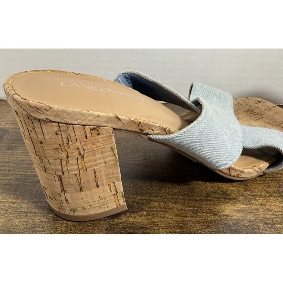 Lane Bryant Dream Cloud Cross-Front Denim Clog Heel Size 8 - Picture 6 of 10